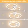 ZMH LED Deckenleuchte 23W Weiß Küchenlampe 3000K 40cm Warmweiß Modern Design 2-Ringewarmweiß, led, modern, küche, wohnzimmer, schlafzimmer, design, flur Bild 3