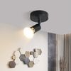 ZMH Deckenleuchte 1-Flammig Klein Deckenlamp Modern 330°Drehbar für Schlafzimmer, Augenschutz, ohne Leuchtmittel, klein Lampen Metallschrim MAX. 40W Bild 2