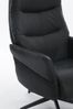 gepolsteter Relaxsessel mit Hocker - dunkelgrau Bild 2