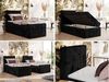 Boxspringbett TILIANO 90x200 Cord inkl. Bettkasten, Einzelbett 7-Zonen Multipocket-Matratze & Topper, Modernes Design mit hohem Kopfteil - Schwarz Cordstoff - H4 - Topper T25 Bild 2