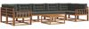 vidaXL Outdoor-Sofagarnitur mit Kissen 8 pcs Natur und Anthrazit 3367330 Bild 2