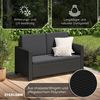 STEELSØN 'Elnath' Gartensofa 2er-Sitzer inkl. Kissen, schwarz/anthrazit, aus Polyrattan Bild 3