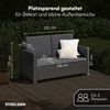 STEELSØN 'Elnath' Gartensofa 2er-Sitzer inkl. Kissen, schwarz/anthrazit, aus Polyrattan Bild 5