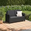 STEELSØN 'Elnath' Gartensofa 2er-Sitzer inkl. Kissen, schwarz/anthrazit, aus Polyrattan Bild 2