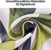 Duschvorhang 180x200cm Blätter Textil Antischimmel Wasserabweisend mit Ösen und Bild 3