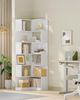 Bücherregal, 7-Stöckiges Eckregal, L-förmiges Regal mit Ablagebrett, Standregal, Geeignet für Wohnzimmer, Schlafzimmer, Arbeitszimmer, Homeoffice, 60 x 54 x 181,5 cm, Weiß Bild 3