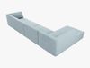 Micadoni Ecksofa Ruby 5-Sitzer Links Kord Scala Hellblau Bild 5