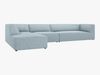 Micadoni Ecksofa Ruby 5-Sitzer Links Kord Scala Hellblau Bild 3