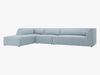 Micadoni Ecksofa Ruby 5-Sitzer Links Kord Scala Hellblau Bild 2
