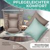 KESSER® 'Haiti' Hängesessel, 360° drehbar, UV-beständig & wasserfest, inkl. 2 Kissen, Tragetasche, Flaschenhalter & Montage-Set, grün/taupe, bis 150 kg belastbar Bild 3