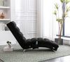 Relaxsessel Sitzfläche 55x148x84 cm, Leinenpolster, sanfte Vibrationsmassage, Schwarz Bild 5
