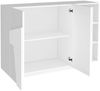 Dmora Kommode Acab, Multifunktions-Wohnzimmer-Buffet, 2-türiges Wohnzimmer-Sideboard, 100 % Made in Italy, 121 x 38 x 86 cm, glänzendes Weiß, Bild 4