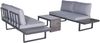 LC Garden 'Sungardo' Gartenlounge-Set inkl. Auflagen, 3tlg., individuell stellbar, Aluminium anthrazit, 70 x 35 x 41 cm Bild 5
