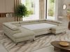 MKS Möbel 'Pablo U-Form' Wohnlandschaft mit Bettkasten, Beige, Schenille glatt, Visco Topper Bild 5
