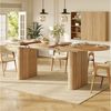 HAUSS SPOLE Esstisch 120-160cm mit abgerundeten Kanten,Küchentisch Holztisch ovaler,Braun (Esszimmertisch mit ausziehbarer Tischplatte von 120 cm auf 160 cm), Dining Table Esstisch mit abgerundeten Ecken Bild 3