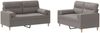 vidaXL 2-tlg. Sofagarnitur mit Kissen Taupe Stoff 3201591 Bild 2