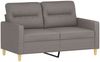 vidaXL 2-tlg. Sofagarnitur mit Kissen Taupe Stoff 3201591 Bild 3
