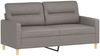 vidaXL 2-tlg. Sofagarnitur mit Kissen Taupe Stoff 3201591 Bild 4