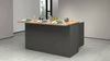 Dmora Kücheninsel Tartaro, Mehrzweckschrank, Küchenzeile Schrank, Zusätzlicher Tisch, 100 % Made in Italy, 155 x 90 x 90 cm, Anthrazit und Eiche Bild 2
