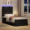 vidaXL Ottoman-Bett mit Matratzen & LEDs Schwarz 90x190 cm Samt 3314218 Bild 3