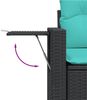 vidaXL 4-teiliges Gartensofa-Set mit Kissen, schwarzes Polyrattan 3220106 Bild 3