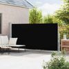Seitenmarkise Ausziehbar, Balkon Sichtschutz 180x500 cm Schwarz Bild 3