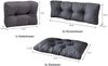 sunnypillow Palettenkissen 7er Set: 3x Sitzkissen + 3x Rückenkissen + 1x Seitenkissen, palettenmöbel palettencouch polsterauflage 120 x 80 Bild 4