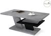 Mazzoni Couchtisch Cliff Beton Betonoptik / Schwarz matt Wohnzimmertisch 110x60x45cm Bild 2
