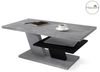 Mazzoni Couchtisch Cliff Beton Betonoptik / Schwarz matt Wohnzimmertisch 110x60x45cm Bild 4