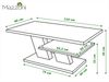Mazzoni Couchtisch Cliff Beton Betonoptik / Schwarz matt Wohnzimmertisch 110x60x45cm Bild 3