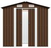 vidaXL Geräteschuppen Braun 204x132x186 cm Stahl 47029 Bild 3