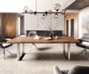 Esstisch Edge 260x100 XL Akazie Braun Edelstahl Breit Live-Edge Bild 2
