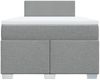 vidaXL Boxspringbett mit Matratze Hellgrau 120x190 cm Stoff 3285820 Bild 4