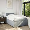 vidaXL Boxspringbett mit Matratze Hellgrau 120x190 cm Stoff 3285820 Bild 3