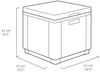 Keter Gartentisch Gartentisch Kühlbox "Ice Cube" 42x42x41 cm (42 Liter) Graphit Bild 3