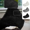 Green Bean® Sitzsack Felloptik Indoor 150x100x100cm mit 220 Liter EPS-Perlen Füllung - Kuschelig Weich Waschbar - Schwarz Bild 2