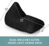 Green Bean® Sitzsack Felloptik Indoor 150x100x100cm mit 220 Liter EPS-Perlen Füllung - Kuschelig Weich Waschbar - Schwarz Bild 4