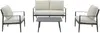 Vente-unique - TAVINYA Gartensitzgruppe Metall Grau - B 73 cm x H 80 cm x L 147 cm Bild 3