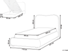 Bett mit Stauraum Stoff BLAGNAC 90x200 cm Cremeweiß Bild 2