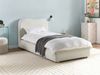 Bett mit Stauraum Stoff BLAGNAC 90x200 cm Cremeweiß Bild 3