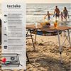 tectake Campingtisch Aluminium Klapptisch - faltbar, wetterfest, 120 x 70,5 x 58 – 79 cm (Outdoor Beistelltisch Bastian, 1-St, 1 tlg), Praktischer Campingtisch mit smarter Faltfunktion Bild 2