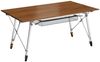 tectake Campingtisch Aluminium Klapptisch - faltbar, wetterfest, 120 x 70,5 x 58 – 79 cm (Outdoor Beistelltisch Bastian, 1-St, 1 tlg), Praktischer Campingtisch mit smarter Faltfunktion Bild 3