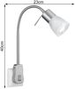 Trio Steckerspot LEVISTO incl. 1x E14 LED, 4,9W · 1x470lm, 3000K, nickel matt (891010107) Bild 4