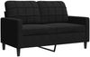 vidaXL 4-tlg. Sofagarnitur mit Kissen Schwarz Samt 3278366 Bild 5