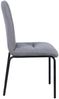 Stuhl 2er Set Stoff Hellgrau Stahl Schwarz Bild 3