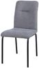 Stuhl 2er Set Stoff Hellgrau Stahl Schwarz Bild 2