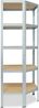 shelfplaza HOME 180x60x30 cm Eckregal in grau-verzinkt mit 5 Böden und 175 kg Traglast pro Boden Bild 4