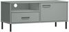 vidaXL TV-Schrank OSLO mit Metallbeinen Grau Massivholz Kiefer [351022] Bild 2