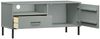 vidaXL TV-Schrank OSLO mit Metallbeinen Grau Massivholz Kiefer [351022] Bild 5
