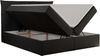 Boxspringbett, Polsterbett mit Bettkasten - PREMIUM-10 - 200x200cm - Schwarz Kunstleder - H3 Bild 4